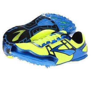 Brooks Men's PR MD 46.61 Track Spikes, Electric Blue/Nightlife/Black 11.5 D NEW